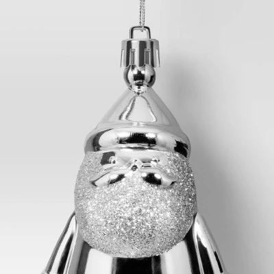 Christmas Silver Santa Ornament - Wondershop™ 2 Christmas Silver Santa Ornament - Wondershop™ - Image 2
