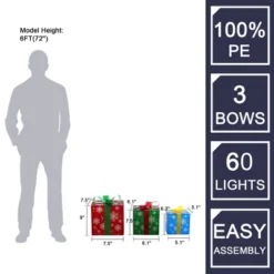 LuxenHome Set Of 3 Colored Presents Lighted Holiday Decoration Multi-Color 18 LuxenHome Set Of 3 Colored Presents Lighted Holiday Decoration Multi-Color -National Tree Company Store GUEST eb8b671e cd61 4ddc 947e 0787fd888cd4