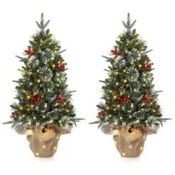 Homhougo 3FT 2-Pack Tabletop Flocked Christmas Trees With Cloth Bag Base, Small Decor For Office Or Entry 13 Homhougo 3FT 2-Pack Tabletop Flocked Christmas Trees With Cloth Bag Base, Small Decor For Office Or Entry -National Tree Company Store GUEST ebb7b694 c762 4964 82a9 251d8c84270b