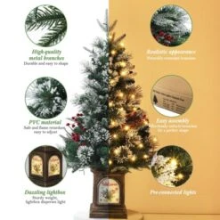 Homhougo 3FT 2-Pack Mini Flocked Christmas Trees With Vintage Bells Base, Holiday Accent For Indoor Or Porch -National Tree Company Store GUEST ed070522 0240 4e7e ab06 6590db8b98d8