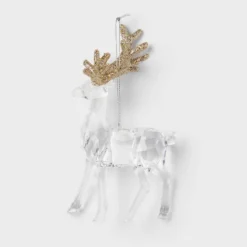 Acrylic Deer With Glittered Antlers Christmas Tree Ornament - Wondershop™ 6 Acrylic Deer With Glittered Antlers Christmas Tree Ornament - Wondershop™ -National Tree Company Store GUEST ef162ca9 6ad4 4480 a6b8 4a75c8dd0db7