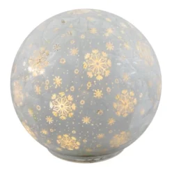 Northlight LED Lighted Snowflakes Glass Globe Christmas Decoration - 6" - White -National Tree Company Store GUEST ef9c2b98 c713 406c 9a5e 578899df0737