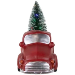 Northlight LED Lighted Pine Tree In Vintage Truck Christmas Decoration - 10" - Red -National Tree Company Store GUEST f3aa08f6 c367 45a1 b2de 097ca07f065d