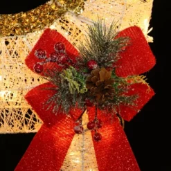 LuxenHome Lighted White & Gold Glitter Deer Family Set, Indoor/Outdoor Christmas Decoration White, Gold, Red, Green 19 LuxenHome Lighted White & Gold Glitter Deer Family Set, Indoor/Outdoor Christmas Decoration White, Gold, Red, Green -National Tree Company Store GUEST f3efdc06 833e 42bf a4ec 755ed0467260