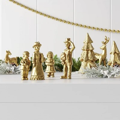 8pk Christmas Poly Animals/Trees/People Decor Set Gold - Wondershop™ 1 8pk Christmas Poly Animals/Trees/People Decor Set Gold - Wondershop™