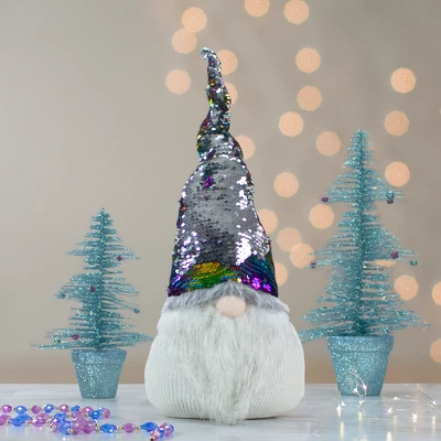 Northlight Gnome With Rainbow Flip Sequin Hat Christmas Decoration - 24" 2 Northlight Gnome With Rainbow Flip Sequin Hat Christmas Decoration - 24" - Image 2