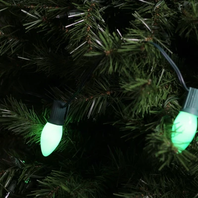 Northlight Opaque C9 Christmas String Lights - Spring Green - 24' Green Wire - 25ct 2 Northlight Opaque C9 Christmas String Lights - Spring Green - 24' Green Wire - 25ct - Image 2