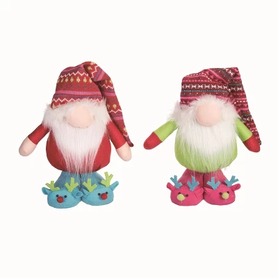 Transpac Plush Bright Standing Gnome Set Of 2 Decorative Figurines Multicolored Polyester Christmas Tabletop Decor 1 Transpac Plush Bright Standing Gnome Set Of 2 Decorative Figurines Multicolored Polyester Christmas Tabletop Decor