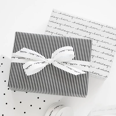 Black And White Gift Wrap Trio - Sugar Paper™+ Target 2 Black And White Gift Wrap Trio - Sugar Paper™+ Target - Image 2