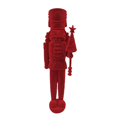 Transpac Red Flocked Nutcracker Decor For Christmas Tabletop Festive Holiday Decorative Object Gift For Hostess 1 Transpac Red Flocked Nutcracker Decor For Christmas Tabletop Festive Holiday Decorative Object Gift For Hostess