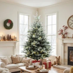 LuxenHome 7Ft Pre-Lit Green Artificial Fir Christmas Tree With Mistletoe Decorations And Metal Stand 15 LuxenHome 7Ft Pre-Lit Green Artificial Fir Christmas Tree With Mistletoe Decorations And Metal Stand -National Tree Company Store GUEST fb9d31f0 d7a2 4ed4 86c5 35008c91f6d4