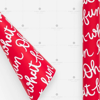 Red Oh What Fun Gift Wrap, Single Roll - Sugar Paper™ + Target 1 Red Oh What Fun Gift Wrap, Single Roll - Sugar Paper™ + Target