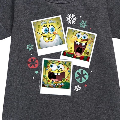 Girls' - SpongeBob SquarePants - Christmas Photo Collage Graphic Short Sleeve Fleece Dress 1 Girls' - SpongeBob SquarePants - Christmas Photo Collage Graphic Short Sleeve Fleece Dress